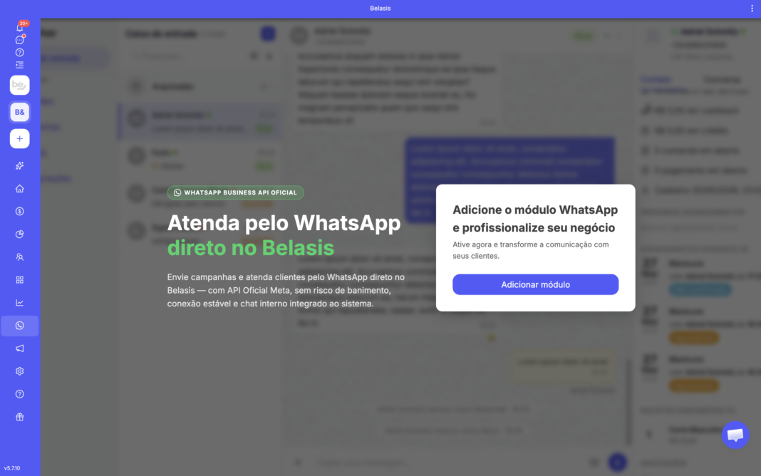 Belasis integra API oficial da Meta ao atendimento no setor de beleza Plataforma da Belasis integrou a API oficial do WhatsApp Business ao seu sistema.