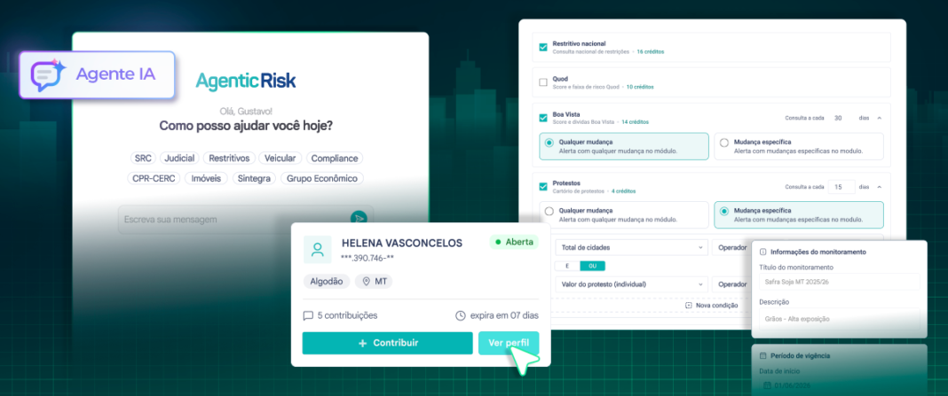 Novos módulos do AgRisk fazem parte da infraestrutura de decisão de crédito.